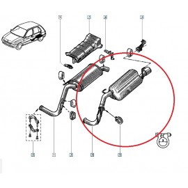 ESCAPE TRASERO CLIO 1,8 16V / 2.0 16V