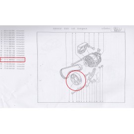 POLEA ALIGERADA BOMBA DE AGUA GR-A ALUMINIO 16S 2.0