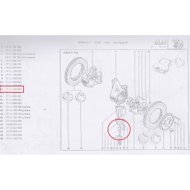 711068443 EJE PARA PIVOTE DE ALUMINIO 17MM