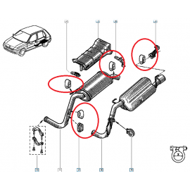 SOPORTE ESCAPE RENAULT CLIO 16S/WILLIAMS