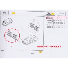 PASTILLAS DEL. FERODO 2500 CLIO SPORT GR-N