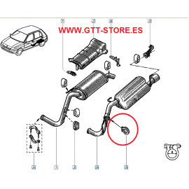 ABRAZADERA DE ESCAPE RENAULT CLIO 1,8 16V / WILLIAMS