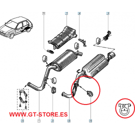 ABRAZADERA ESCAPE SILENCIOSO RENAULT CLIO 1,8 16 WILLIAMS