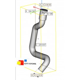 MANGUITO DESPLAZADO RADIADOR DE AGUA R5 GT TURBO