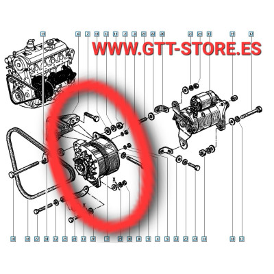 ALTERNADOR 105A R21 TURBO