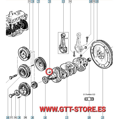 CHAVETA CIGUEÑAL RENAULT RENAULT 21 TURBO 7703070009