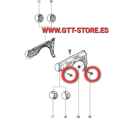 7703019211 TORNILLOS ALETAS RENAULT 21 TURBO