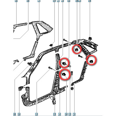 7703081019 CLIPS DE TORNILLOS RENAULT 21 TURBO