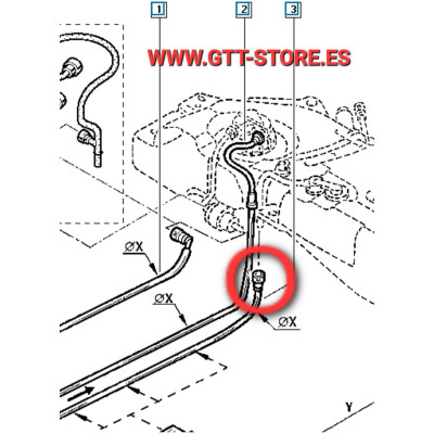CONECTOR RECTO BOMBA GASOLINA CLIO SPORT 172/182