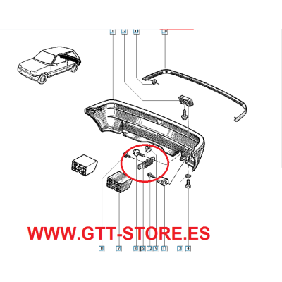 7700753073 SOPORTE DEFENSA RENAULT 5 GT TURBO