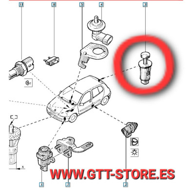 SENSOR LUZ MALETERO CLIO SPORT 172/182