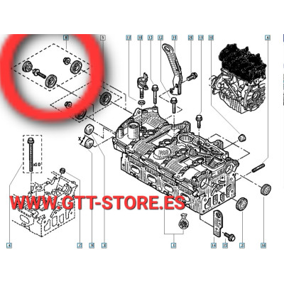 7701471629 KIT SELLADO ARBOL DE LEVAS RENAULT CLIO SPORT 172/182