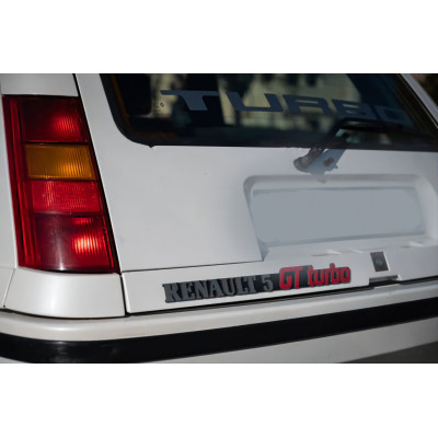 ANAGRAMA ALUMINIO  "RENAULT 5 GT TURBO" FRANCIA