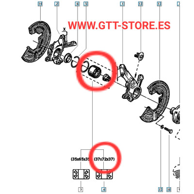 KIT RODAMIENTO 72MM DELANTERO CLIO / 19 / 1,8 16V Y 2.0 WILLIAMS