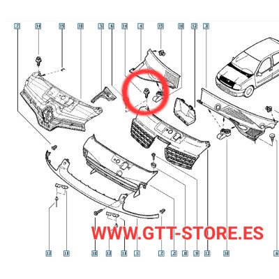 GRAPA CALANDRA RENAULT CLIO SPORT 172/182