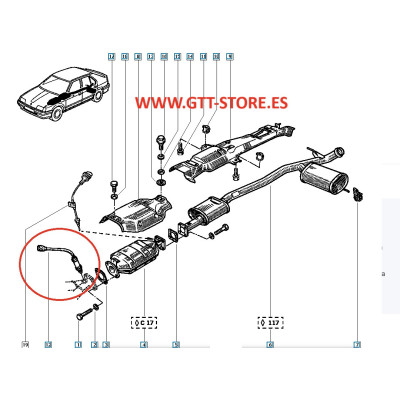 SONDA LAMBDA MAGNETI MARELLI RENAULT 19 1,8 16V