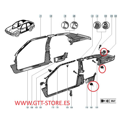 7703081164  CLIP SUJECCION PLASTICOS RENAULT 1.8 16V