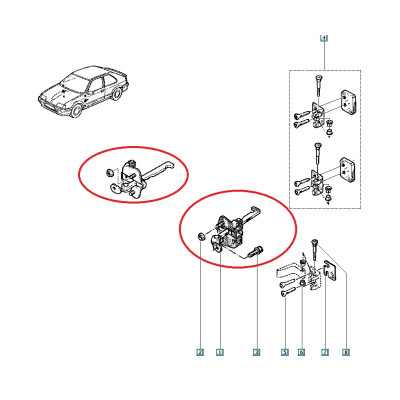 FRENO DE PUERTA RENAULT 19 1,8 16V