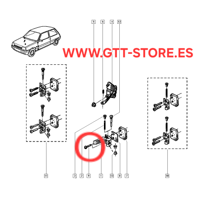 TORNILLO  BISAGRA PUERTA REF 7703005112