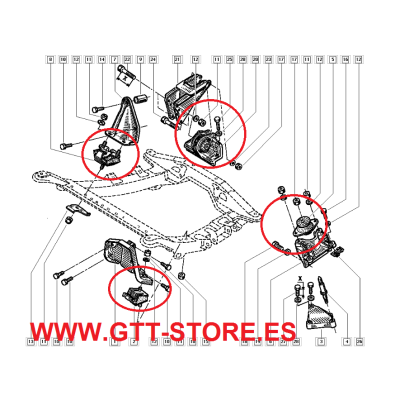 SOPORTES DE MOTOR RENAULT 19 1,8 16V