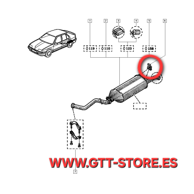 SILENTBLOCK ESCAPE RENAULT 19 1,8 16V