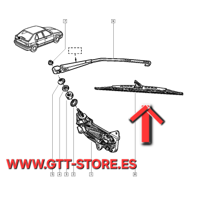 LIMPIAPARABRISAS TRASERO RENAULT 19 1,8 16V