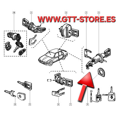 CERRADURA DE MALETERO RENAULT 19 1.8 16V