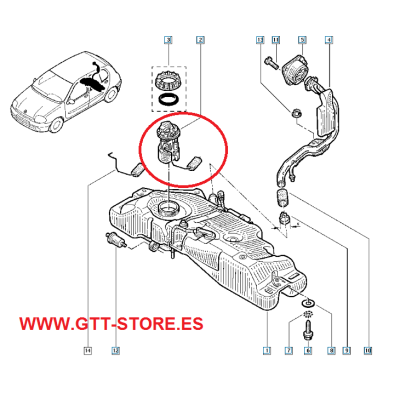 BOMBA/AFORADOR  PIERBURG GASOLINA CLIO SPORT 172 FASE 2 Y 182