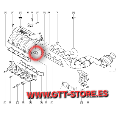JUNTA BASE COLECTOR ADMISION CLIO SPORT 172/182
