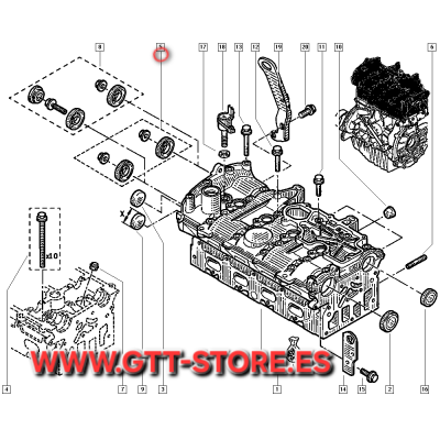 RETENES ARBOL DE LEVAS RENAULT CLIO SPORT 173/182