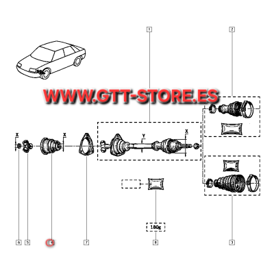 FUELLE PALIER INTERIOR IZQ.RENAULT 5 GT TURBO
