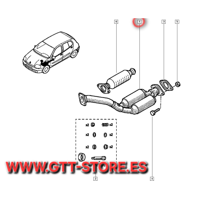 CATALIZADOR RENAULT CLIO SPORT 172 RS