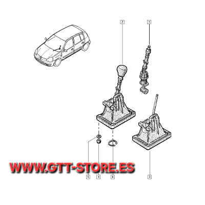 PALANCA DE CAMBIOS PARA RENAULT CLIO SPORT 172/182