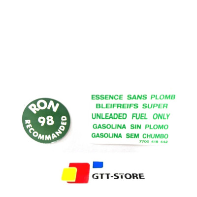 PEGATINAS TAPON COMBUSTIBLE CLIO SPORT 173/182