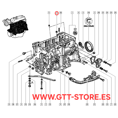 7705010006 ANILLO CENTRADO CULATA Y CAMBIO RENAULT 5 GT TURBO
