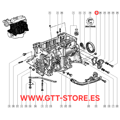 7705010006 ANILLO CENTRADO CULATA Y CAMBIO RENAULT 5 GT TURBO