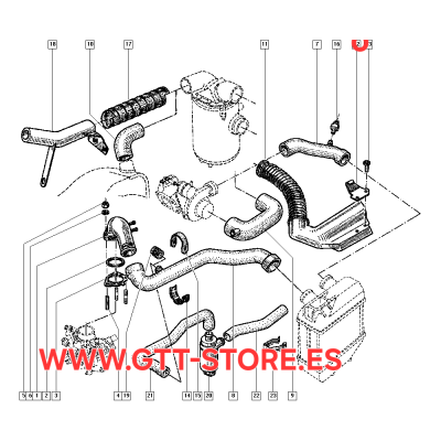 6001007288 SOPORTE SUJECCION GOMA INTERCOOLER