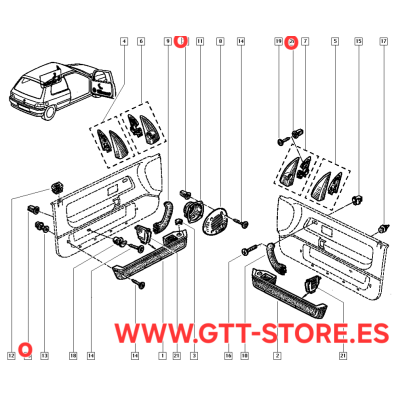 7703081147 GRAPA TAPIZADOS INTERIORES CLIO 1.8 16V WILLIAMS